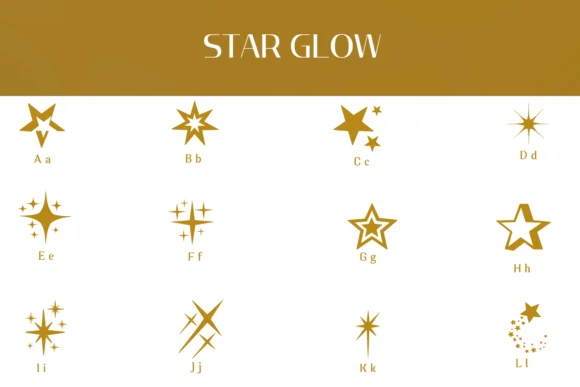 Star Glow by Heartcraft Atelier — Dingbats Font — thumbnail 2