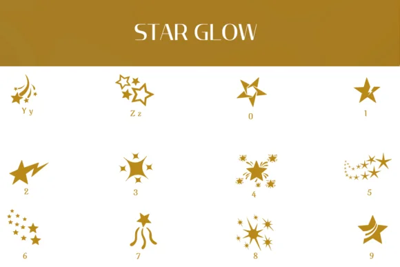 Star Glow by Heartcraft Atelier — Dingbats Font — thumbnail 4