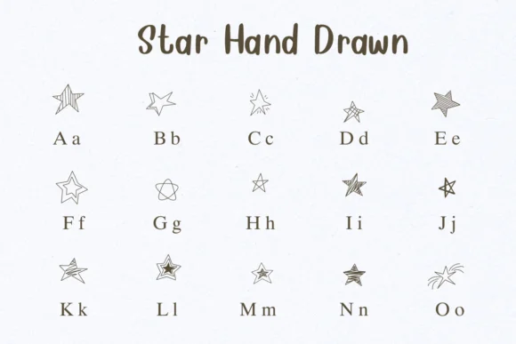 Star Hand Drawn by Nongyao — Dingbats Font — thumbnail 2