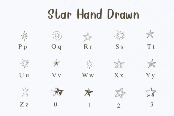 Star Hand Drawn by Nongyao — Dingbats Font — thumbnail 3