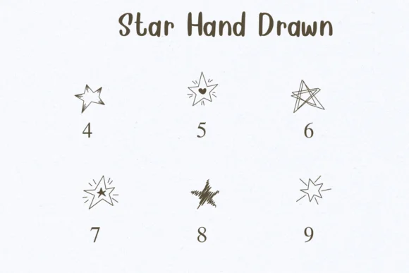 Star Hand Drawn by Nongyao — Dingbats Font — thumbnail 4
