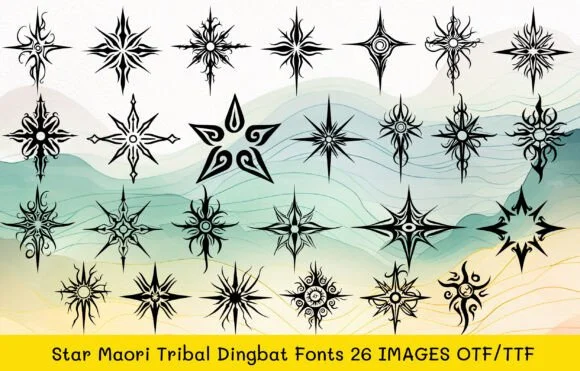 Star Maori Tribal by MOMAT THIRTYONE — Dingbats Font
