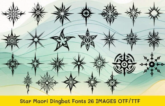 Star Maori by MOMAT THIRTYONE — Dingbats Font
