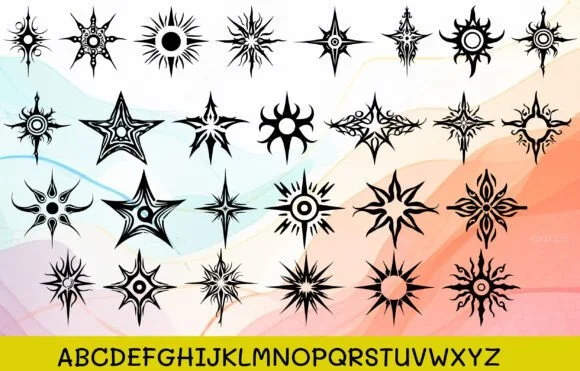 Star Polynesian Tribal by MOMAT THIRTYONE — Dingbats Font — thumbnail 2