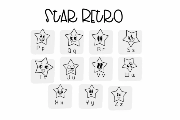 Star Retro by Sirinart — Dingbats Font — thumbnail 3