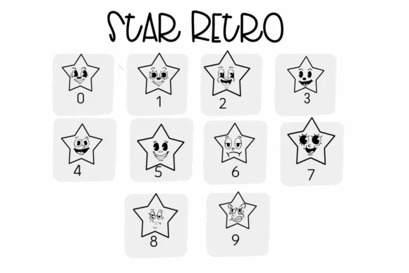 Star Retro by Sirinart — Dingbats Font — thumbnail 4