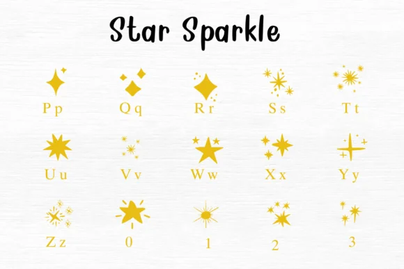 Star Sparkle by Nongyao — Dingbats Font — thumbnail 3