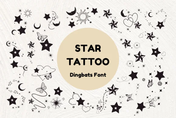 Star Tattoo by Nun Sukhwan — Dingbats Font
