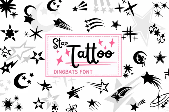 Star Tattoo by PraewDesigns — Dingbats Font