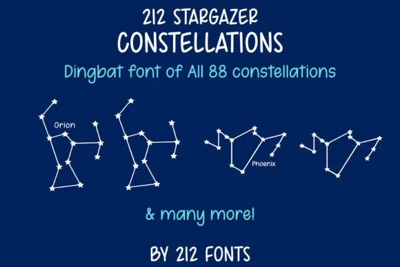 Stargazer Constellations by 212 Fonts — Dingbats Font