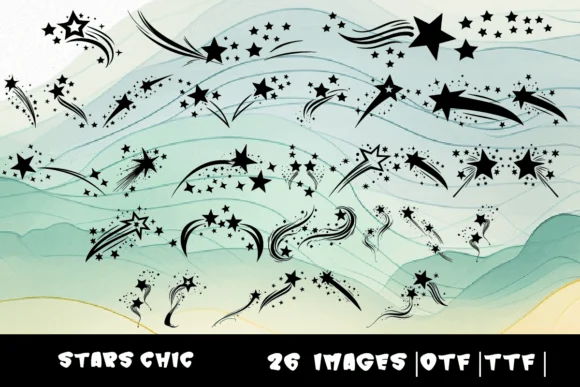 Stars Chic by MOMAT THIRTYONE — Dingbats Font