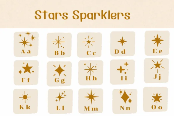Stars Sparklers by Ketsarin — Dingbats Font — thumbnail 2