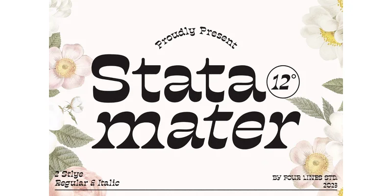 Stata Mater Font by Fourlines.design — Display Font