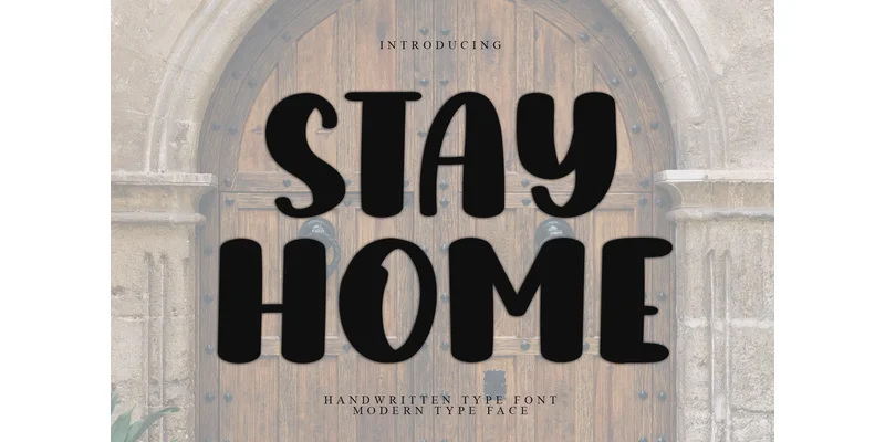 Stay Home Font by pinkmeca — Display Font