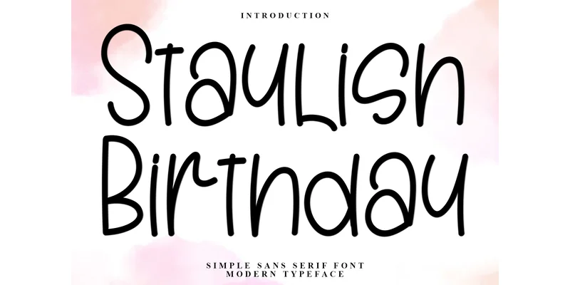 Staylish Birthday Font by FreshTypeINK — Display Font