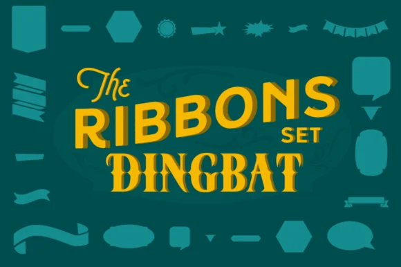 Stencil Ribbons Dingbat by Creative Fabrica Fonts — Dingbats Font