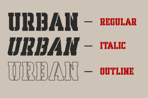 Stencil Urban by Eystore — Slab Serif Font — thumbnail 4