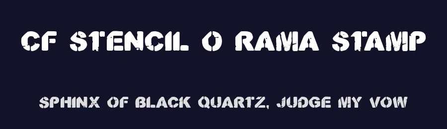 CF Stencil O Rama Stamp by Cloutierfontes — Decorative Font — thumbnail 2