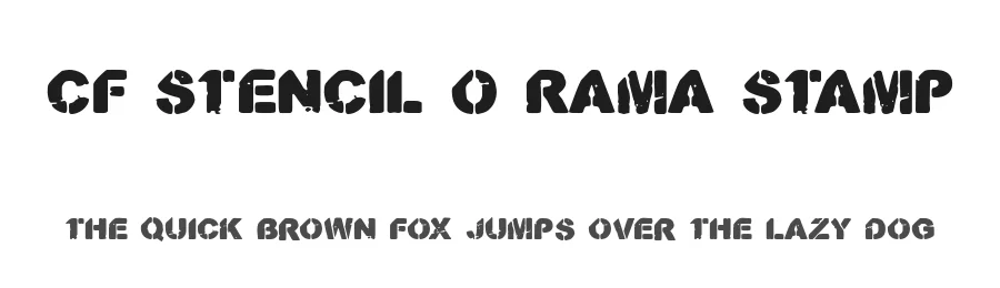 CF Stencil O Rama Stamp by Cloutierfontes β Decorative Font