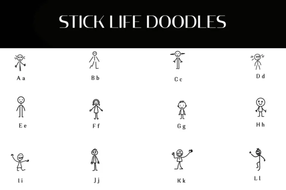 Stick Life Doodles by Heartcraft Atelier — Dingbats Font — thumbnail 2