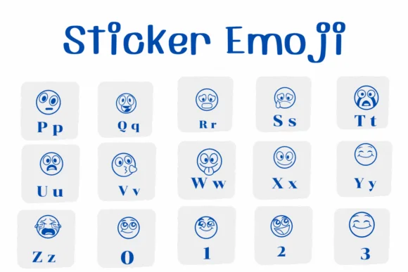 Sticker Emoji by Ketsarin — Dingbats Font — thumbnail 3