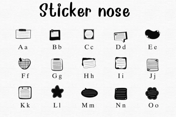 Sticker Notes by Nongyao — Dingbats Font — thumbnail 2