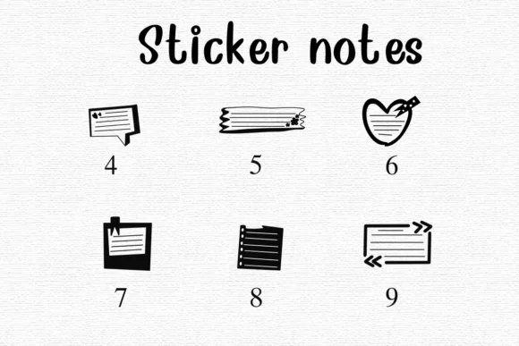 Sticker Notes by Nongyao — Dingbats Font — thumbnail 4