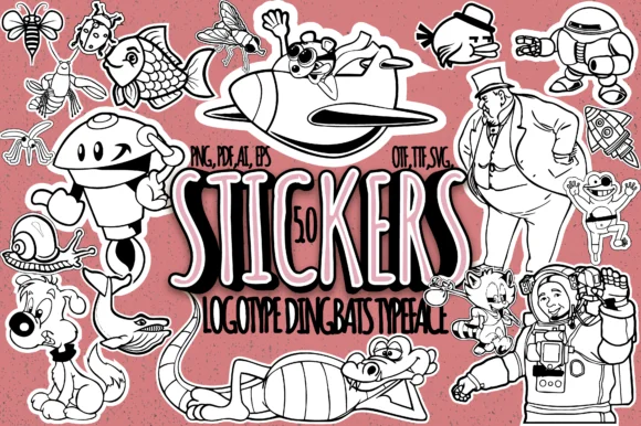 Stickers by Minimalistartstudio — Dingbats Font