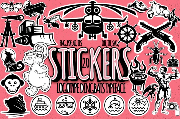 Stickers by Minimalistartstudio — Dingbats Font