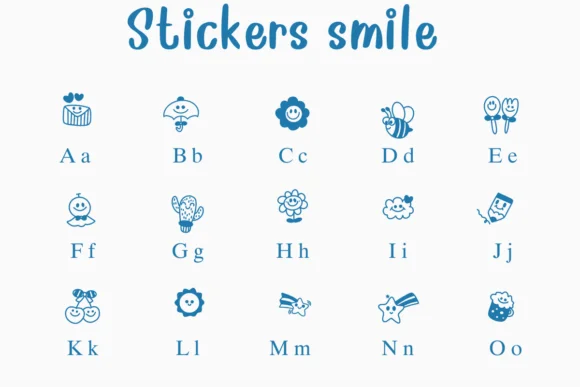 Stickers Smile by Nongyao — Dingbats Font — thumbnail 2