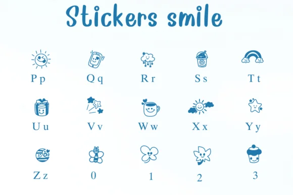 Stickers Smile by Nongyao — Dingbats Font — thumbnail 3