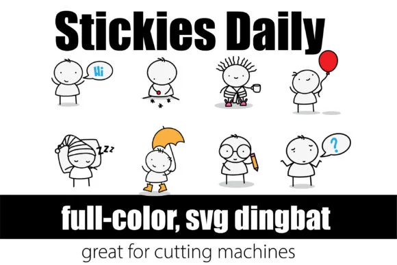 Stickies Daily by Illustration Ink — Color Fonts Font
