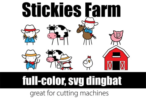 Stickies Farm by Illustration Ink — Color Fonts Font