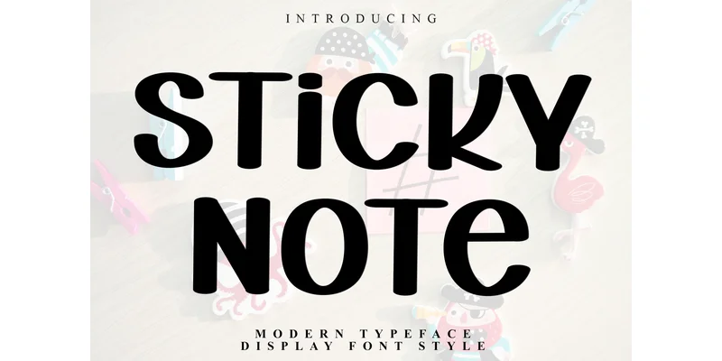 Sticky Note Font by FreshTypeINK — Display Font