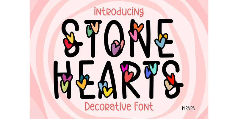 Stone Hearts Font by miraipa by miraipa — Decorative Font