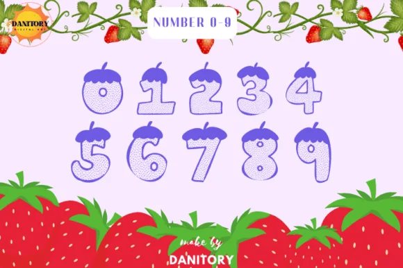Strawberry by danita.kukkai — Dingbats Font — thumbnail 3