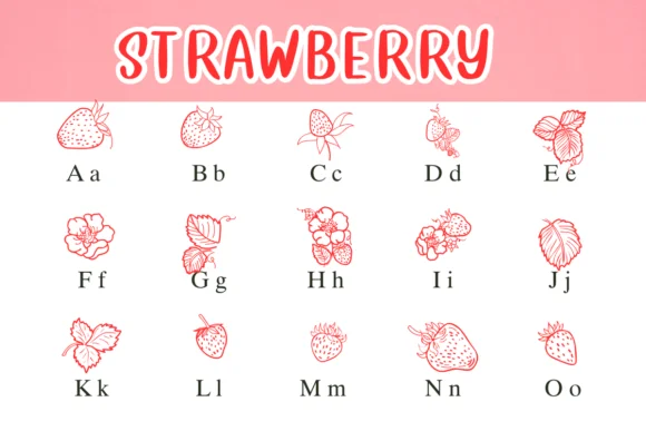 Strawberry by Nongyao — Dingbats Font — thumbnail 2