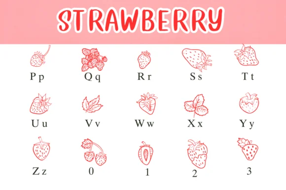 Strawberry by Nongyao — Dingbats Font — thumbnail 3