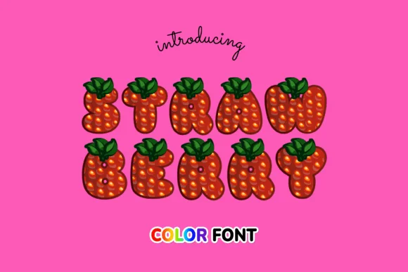 Strawberry by JUSTTYPE — Color Fonts Font