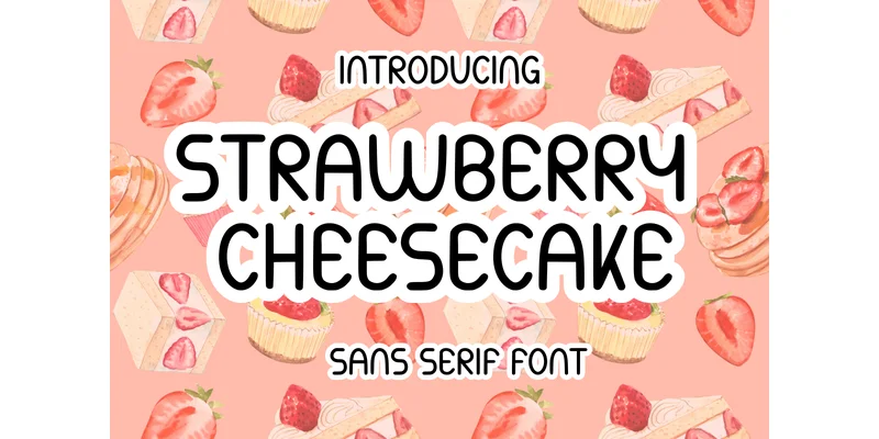 Strawberry Cheesecake Font by CraftedType Studio — Sans Serif Font