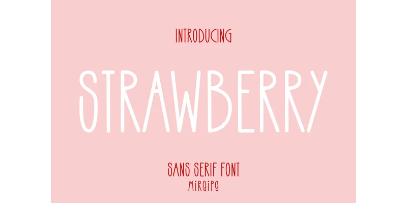 Strawberry Font by miraipa — Sans Serif Font