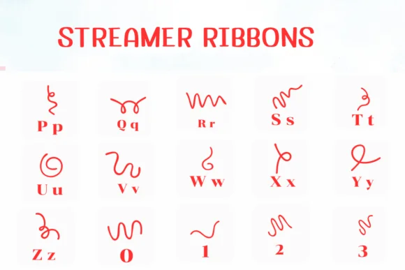 Streamer Ribbons by Ketsarin — Dingbats Font — thumbnail 3