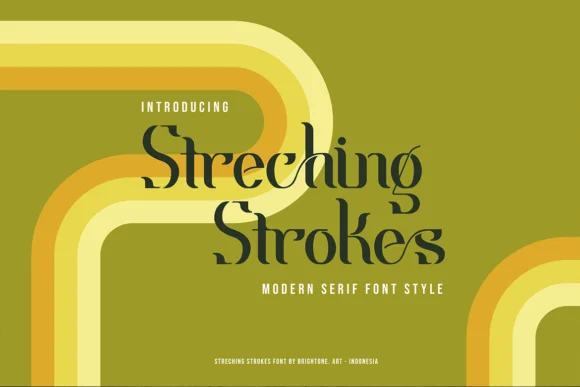 Streching Strokes by brightonexart — Slab Serif Font