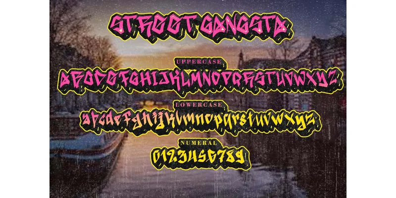 Street Gangsta Font by yogaletter6 — Display Font — thumbnail 6