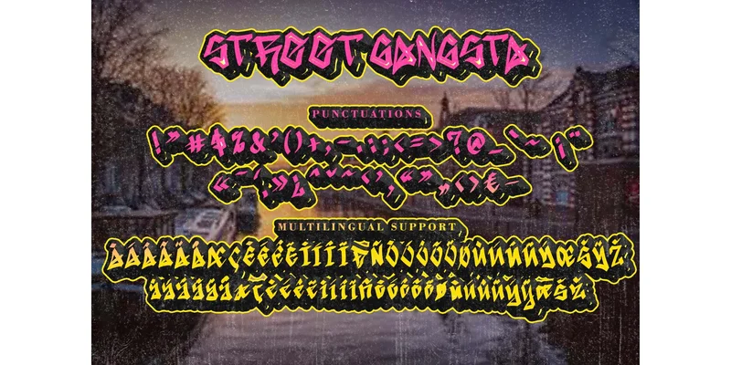 Street Gangsta Font by yogaletter6 — Display Font — thumbnail 7