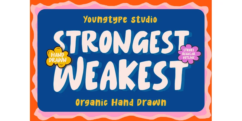 Strongest Weakest Font by Youngtype — Display Font