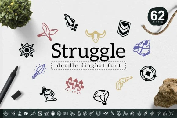Struggle by YandiDesigns — Dingbats Font