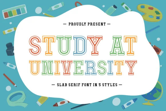 Study at University by Ade (7NTypes) — Slab Serif Font