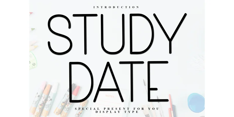 Study Date Font by FreshTypeINK — Sans Serif Font
