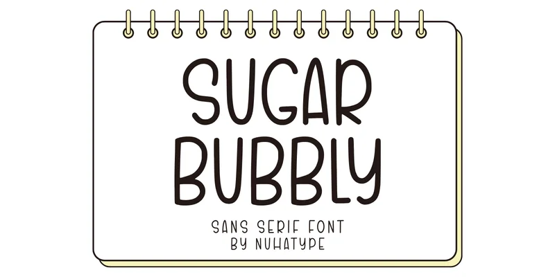 Sugar Bubbly Font by Nuhatype — Sans Serif Font